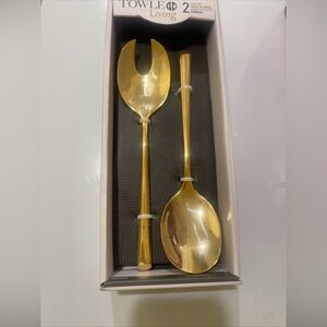 Gold-plated Towle living collection 2 Spoons Set